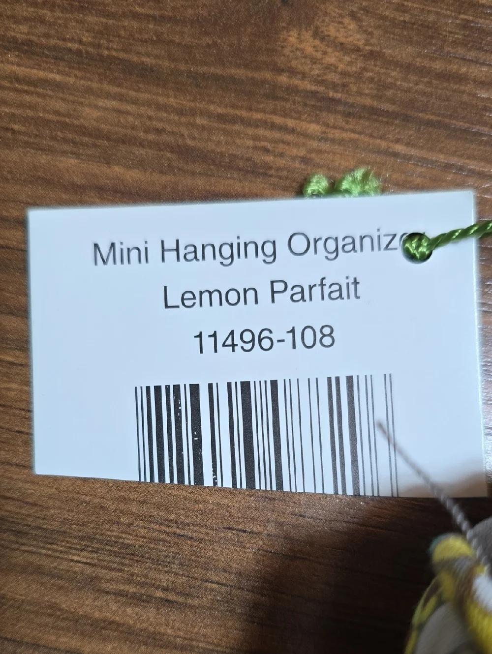Vera Bradley Mini Hanging Organizer - Lemon Parfait
